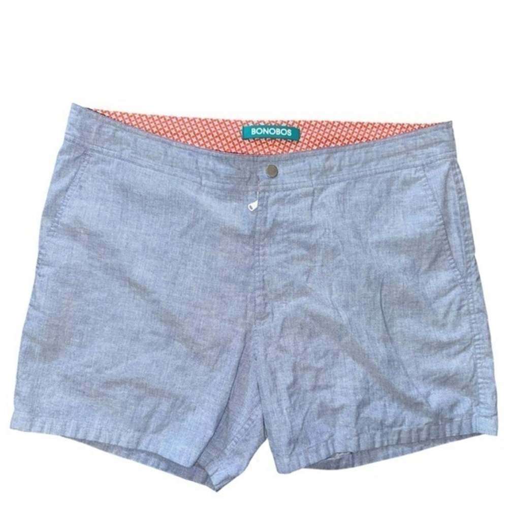 Bonobos Men’s Size L 36 Chambray Blue 6” Swim Trunks Performance Shorts